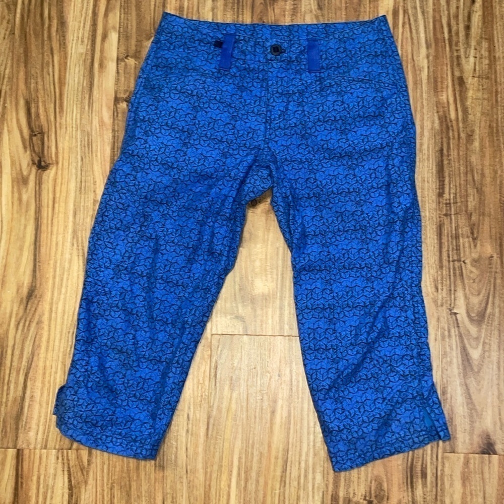 Patagonia womens 6 small pants crop capri utility worn wear blue pattern stretch